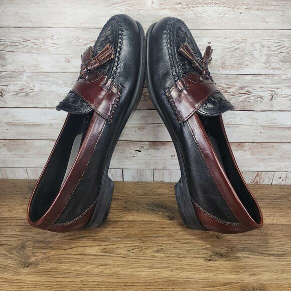 Johnston & Murphy Aragon II Kiltie Tassel Leather Loafers Sz 12 Men Black Brown main image 4